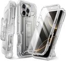 SUPCASE for iPhone 16 Pro Case with Screen Protector & Kickstand, Clear — 1