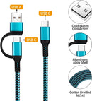 USB C to C Cable, 3 Pack 6ft Fast Charging Cord, 2-in-1 USB-A/C to C Cable 5