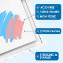 ESRICH Stretched Canvas for Painting 30x40 Inch, 6Pack Large Canvas for Painting, Primed Acid-Free Cotton Blank Canvases, Art Paint Canvases for Oil Paint,Watercolor,Acrylic Paint,Gouache and Tempera. | 30x40in-6Pack — 4