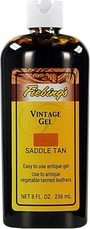Fiebing's Vintage Gel - Saddle Tan 8oz - Antique Gel for Leather — 1