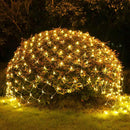 JMEXSUSS Net Lights Outdoor Mesh Lights, 200 LED 9.8ft x 6.6ft Christmas Net Light Outdoor Waterproof, Plug in Bush Light for Lawn Ceiling Hedge Garden Patio Christmas Tree Decor(Warm White) — 1