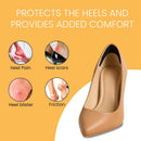 Walkize Anti Slip Heel Grips for Women, Gel Heel Pads, 2 Pairs, Black - Heel Grip Black — 6