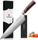 KEEMAKE 8" Chef Knife, Ultra Sharp Kitchen Knife with Ergonomic Handle