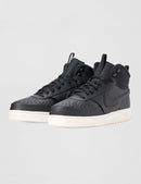 Nike Men's Court Vision Mid Next Nature Shoes - Black/Black-phantom (Winterized) — 6