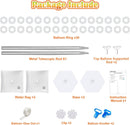 Chamvis 2 Set Balloon Column Kit - 6.56 feet Balloon Column Stand with Base for Baby Shower, Birthday Party, Graduation, Wedding Kids Party Centerpieces Decorations — 5