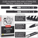 PANDAFLY Calligraphy Pens for Writing, 10 Size, Hand Lettering Pens — 2