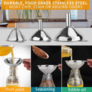 Metal Stainless Steel Funnel, Large Medium Small Funnel Set of 3, Food Grade Mini Funnels for Kitchen Use Filling… — 6