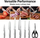 McCook Kitchen Knife Set 15PC Knife Block Set w Built-in Sharpener — 7