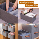 Fordonral Pack of 3 Large Capacity Storage Bins Closet Organizer System, Sturdy Foldable Storage Boxes for Organizing Clothing, Sheets, Toys, Books - Shelf Organizer Shelves Basket Storage Bin — 4