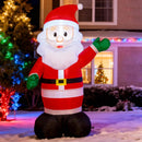 TYBEEU 4ft Inflatable Santa Claus with LEDs, 30s-Auto Blow Up — 1