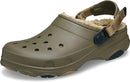 Crocs Unisex-Adult Classic All Terrain Lined Clogs Adjustable Heel Strap | 11 Women/9 Men | Walnut — 1