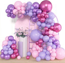 Amandir 153pcs Pink Purple Balloon Garland Arch Kit Different Sizes — 1