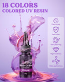 LET'S RESIN UV Resin Kit, 18 Dark Colored UV Resin Craft Set — 3