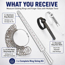 NIUPIKA Ring Sizer Measuring Tool Ring Mandrel Ring Measurer Ring Sizing Kit Measure Finger Size Measurement Tool… — 2