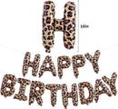 TONIFUL 16 Inch Leopard Print Happy Birthday Foil Balloon — 2