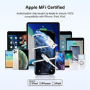 [ Apple MFi Certified ] iPhone Charger 6ft, Long Lightning to USB Cable 6 Feet, Fast Apple Charging Cable Cord 6 Foot for iPhone 14 Pro Max/13 Pro Max/12 Mini/11 Pro/11/XS/XR/8/7/6s/iPad,Air 8