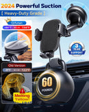 Qifutan Dash Mounted Holders Phone Holders for Your Car Phone Mount for Car Windshield Dashboard Air Vent Universal Desk Mounts Hands Free Automobile Cell Phone Holder Fit for iPhone Smartphone | Wood Black photo 3