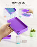 ARTDOT 10-Piece Interlocking Diamond Art Trays Kits for Adults, Stackable Diamond Painting Accessories and Tools | Purple | 10 Piece Tray Set — 5