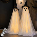 2Packs Halloween Decorations Outdoor,Halloweens Party Decoration Indoor,Spooky Ghost with Remote Control String Lights,Halloween-Ghost Lights for Porches Yards Gardens Lawn | Large ghost — 1