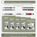 SuFly 11x14 Sketchbook, 100 Sheets Hardcover Sketch Book, 68lb/100gsm Artist Paper, Drawing Books for Teens & Art Gifts. | Green | 11-x-14-inch:1 Pack — 5