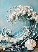 5D Diamond Art Pearl Painting Kits for Adults,DIY Diamond Art Kits for Wave | HL072 — 1