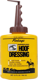 Fiebing's Hoof Oil for Horses with Mineral Oil (32 oz) - Hoof Dressing with Applicator Brush to Condition Dry, Split Hooves & Corns - Prevents Cracks, Splits & Contracted Feet with Semi Gloss Finish — 1