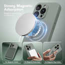Magnetic for iPhone 15 Pro Case Silicone Calke Green — 2