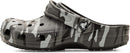 Crocs Kids' Classic Camo Clogs – Black/Slate Grey — 4