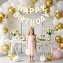 Pre-Strung Happy Birthday Banner White Party Decorations — 6