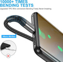 USB A to USB C Cable 3Pack 10Ft Fast Charging 3A Long Nylon Braided Cord 2