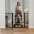 Cumbor 30-48 in Baby Gate for Stairs, Auto Close Dog Gate Indoor, Black — 8