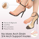 2 Pairs 3/4 Gel High Heel Insoles and 2 Pairs Heel Grips, Self-Adhesive Arch Support. Relieves Foot Pain, Fits Pumps, Sandals, Dress Shoes, Flats, Sneakers (Apricot, Women's 5-9) — 6