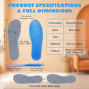 1Pair Blue Silicone Gel Reusable Honeycomb Full Length Non Slip Comfort Sports Insole Air Cushion Damping Shoe Pad Cushion Shoe Inserts for Men Women (L:11.4in) - S:9.8in — 2