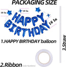 Blue Happy Birthday Balloons Banner Sign Mylar letter Party Decoration — 3
