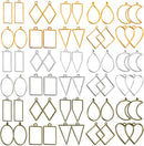 Shynek 60Pcs Hollow Frame Pendants - Resin Craft Bezels Jewelry Molds for Necklaces and Earrings Making Supplies — 1