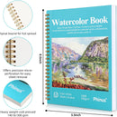 Phinus 30 Sheets Watercolor Sketchbook 5.5 x 8.5 Inch, Watercolor Paper Cold Press (140lb/300gsm), Spiral Bound Water Color Pad for Adults Kids, Mixed Media, Markers and Art Journaling (Pack of 3) | 5.5 x 8.5 inch (Pack of 3) — 2
