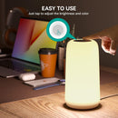 Touch Bedside Table LED Lamp, [Sleek Design & RGB Mode] Multi-Color Dimmable with Warm White Lights, Birthday Gifts… — 6