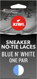 KIWI Sneakers No-Tie Laces Shoe Care Product | Blue and White — 1