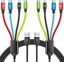 4 in 1 Multi Charging Cable, 2 Pack 5FT Charging Cords for Multiple Devices 1