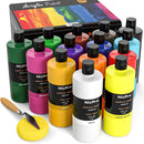 Nicpro 14 Colors Large Bulk Acrylic Paint Set for Artist (16.9 oz, 500 ml) | 16.9 Fl Oz (Pack of 14) — 1