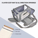 Henkelion Cat Carriers Dog Carrier Pet Carrier For Small / Medium Cats Dogs Puppies (Up To 15lbs), TSA Airline Approved Small Dog Carrier Soft Sided, Collapsible Waterproof Travel Puppy Carrier - Grey — 2