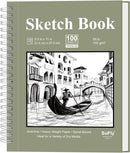 Sketch Book 8.5 x 11, Sketch Pad, Pack of 1 (68lb/100gsm), 100 Sheets Spiral Sketchbook, Acid Free Drawing Paper, Sketch Pads for Drawing for Adults, Art Paper for Drawing and Painting for Kids. | Green | 8.5-x-11-inch:1 Pack — 1