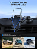 Wireless Car Charger 15W Auto Clamping Phone Holder Dash Windshield Vent photo 5