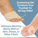 ZenToes Metatarsal Sleeves with Gel Cushions and Self-Adhesive U Shaped Felt Callus Pads - Bundle for Ball of Foot Care - Size Small, Beige 3