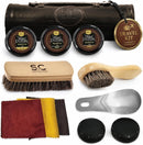 Stone and Clark Compact Travel Size Leather Shoe Shine Kit for Men & Women | Dark Brown — 1