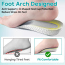 Height Increase Insoles - Orthopedic High Pads 1.0 - Arch Support Insoles for Plantar Fasciitis, Flat Feet, Over-Pronation, Achilles Tendonitis, Foot Pain Relief (Gray, 1.4Inch) — 3