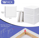ESRICH Stretched Canvas for Painting, 16 Pack 8x8 Square Canvases for Painting Primed Acid-Free Blank Canvases,Painting Canvas for Beginners, Artists for Oil,Acrylic Paint, Pouring Painting. | 8x8in-16P — 2
