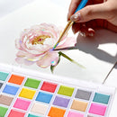 28 Metallic Colors Washable Watercolor Paint Set, with 2 Brushes Pen | 28 Colors — 6