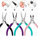 URSKYTOUS 4Pcs Jewelry Pliers Set Jewelry Making Pliers Tools Kit Include Jewelry Making Needle Nose Chain Nose… — 6