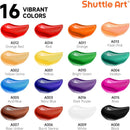 Shuttle Art Acrylic Paint Set, 16 x12ml Tubes Artist Quality Non Toxic Rich Pigments Colors Great for Kids Adults Professional Painting on Canvas Wood Clay Fabric Ceramic Crafts — 2